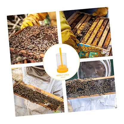 2 Sets of Professional Bee Marking Bottles Queen Marking Cages for Beekeeping Includes Queen Clip Bottle and Bee Catching Cage