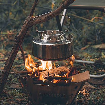 Fire-Maple Antarcti 1.5L Kettle Series | Portable Durable Bushcraft Gear Open Fire Kettle | SUS304 Stainless Steel - size: 1.6 Quarts