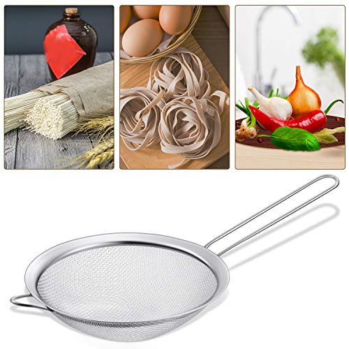Boao 4 Pcs Stainless Steel Canning Funnels with Fine Mesh Strainer for Narrow Wide Mason Jars Food Grade 1.4 Inch/2.3 Inch Stainless Steel Funnel for Kitchen Use Spices Juices Powder(Silver)