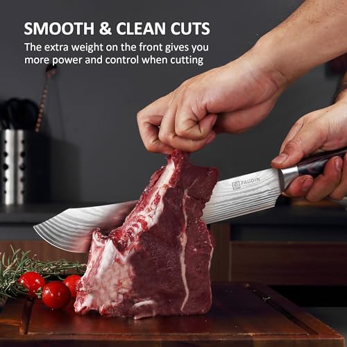 PAUDIN Butcher Knife, 10″ Bullnose Brisket Knife,Forged High Carbon German Steel, Ultra Sharp Edge for Meat Cutting, Ergonomic Handle Design - style: 10" Butcher Knife
