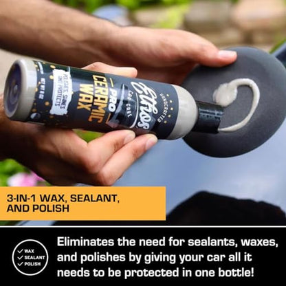 Ethos Ceramic Wax - Aerospace Coating Protection | Ceramic Polish and Top Ceramic Coat | Ceramic Car Coating | Slick, Hydrophobic Finish - color: Ceramic Wax 8oz