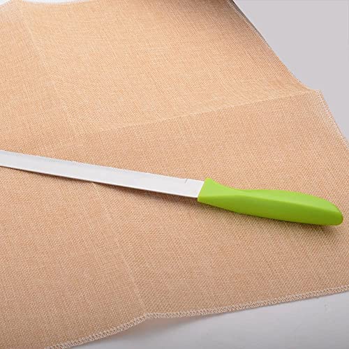 10Inch/12Inch Stainless Steel Cake Knife Plastic Handle Baking Pastry Spatulas Serrated Bread Knife Kitchen Baking Tool (12 inch)