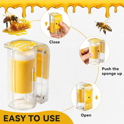 Pilipane Bee Queen Marking Marker Bottle, Queen Bee Catcher, Handed Queen bee Catcher Clip Holder Queen bee catching Marking Cage