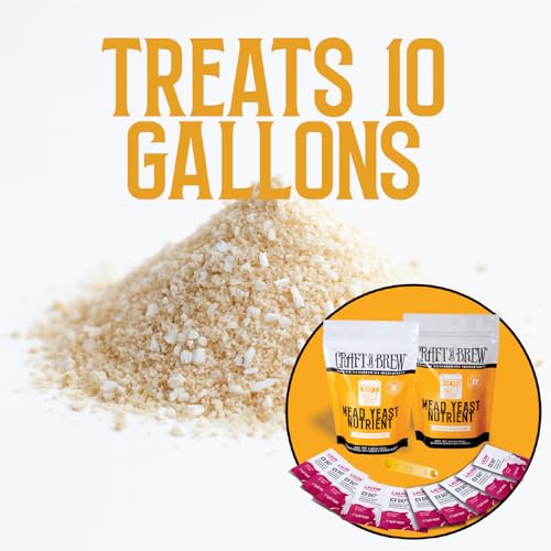 Craft A Brew - Mead Yeast Nutrient Bundle - Lalvin D47 Yeast - For Fermentation - Home Brewing Ingredients - Mead Making Supplies - Yields 10 Gallons - style: Mead Yeast Nutrient Bundle