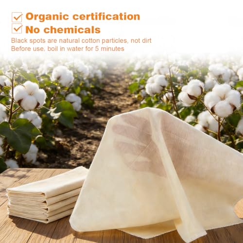 14 Pack Cheese Cloths, 20x20 Inch Cheesecloth Hemmed Edge Unbleached Fine Fabric, Reusable Grade 100 Cotton Muslin Cloth for Turkey, Butter, Cooking, Straining, Cheese Making, Juicing, Baking - size: 20x20 inch-14PCS