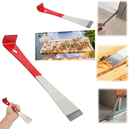 2 Pack Flat Pry Bar Crowbar Hive Scraper Tools Stainless Steel Bee Hive Hand Tool Prybar Utility Claw Bar for Prying Lifting Scraping Pulling Woodworking Beehives Beekeepers Painters Remolding