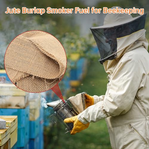 2 Pound Burlap Bee Smoker Fuel - Ideal for Beekeeping, Long-Lasting Cool Smoke, Perfect Match for Bee Hive Smokers