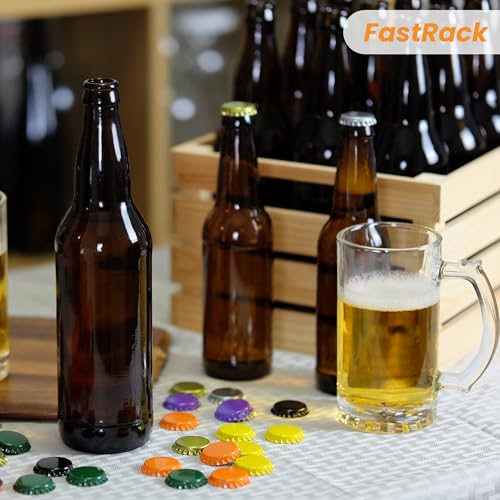 FastRack 288 Oxygen Absorbing Beer Bottle Caps | 26mm Pry-Off Green Standard Homebrew Bottle Tops for Glass Bottles | PVC-Free Beer Crown Caps for Bottling - color: Green