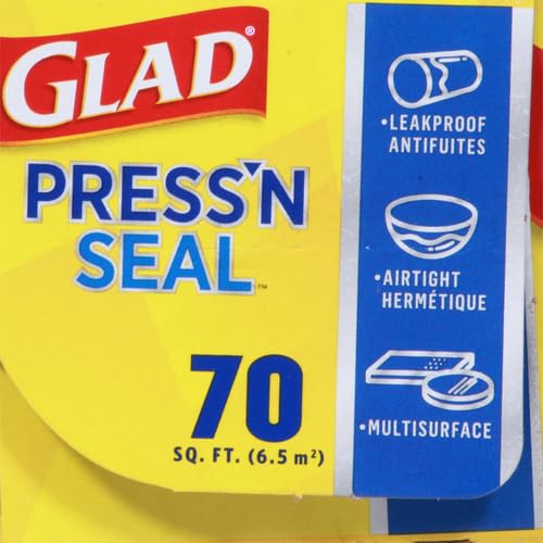 Glad Press'n Seal Plastic Food Wrap | 70 Square Foot | Roll | Pack of 2 - size: 70 Sq Ft (Pack of 2)
