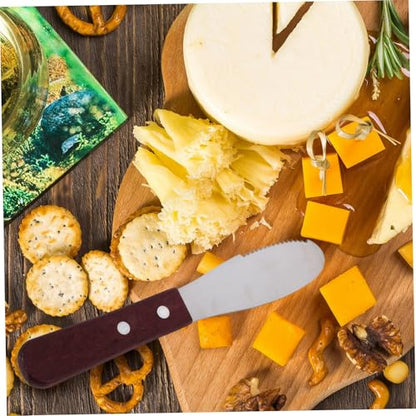 OUNONA Stainless Steel Handle Cheese Knife Multi-function Butter Spreader for Cold Butter Knife Spread Spreader for Baking