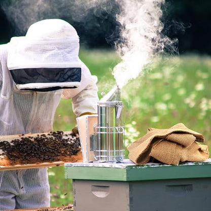 2 Pound Burlap Bee Smoker Fuel - Ideal for Beekeeping, Long-Lasting Cool Smoke, Perfect Match for Bee Hive Smokers