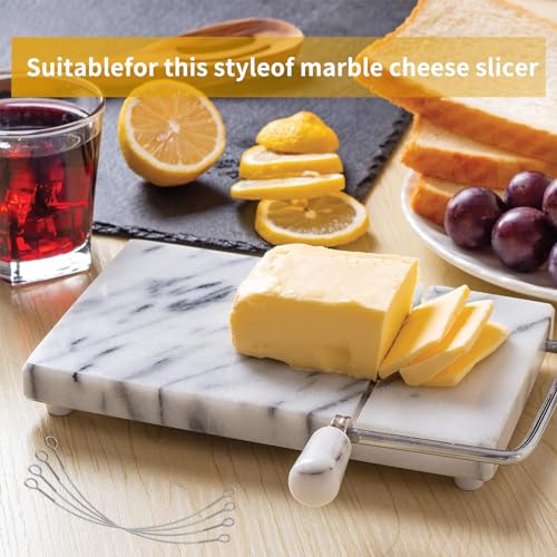 6 Pcs Cheese Slicer Wire Replacement For Marble Cheese Slicer Board,Cheese Cutter Wire for Block Cheeses Butter Cutting,Silver, 5.7 inches long(6 Pcs) - color: Silver