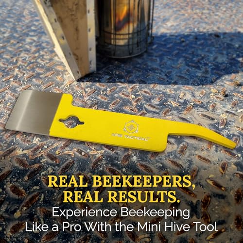 Mini Hive Tool - Flat 3mm Thick Heat Treated Stainless Steel for Durability & Strength - Beekeeper Tools for Prying, Lifting & Scraping - Beekeeping Supplies - size: Mini