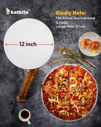 Katbite 12 Inch 200Pcs Parchment Paper Rounds, Round Baking Sheets Paper for Patty Separating, Freezing, Springform Cake Tin, Toaster Oven, Tortilla Press - size: 12inch-200