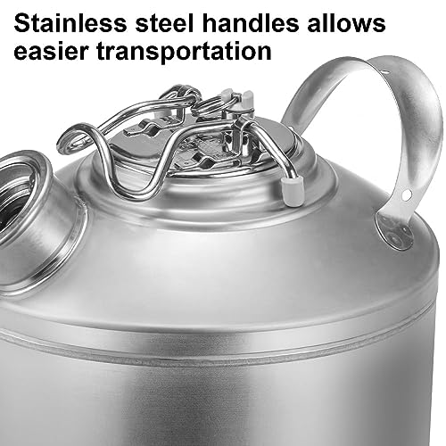 1.6 Gallon Cleaning Keg with D System Sankey Ports, Wash Out Keg with Rubber Base for Beer Lines Cleaning | D System Sankey Ports;Cleaning Keg - size: 1.6 Gallon
