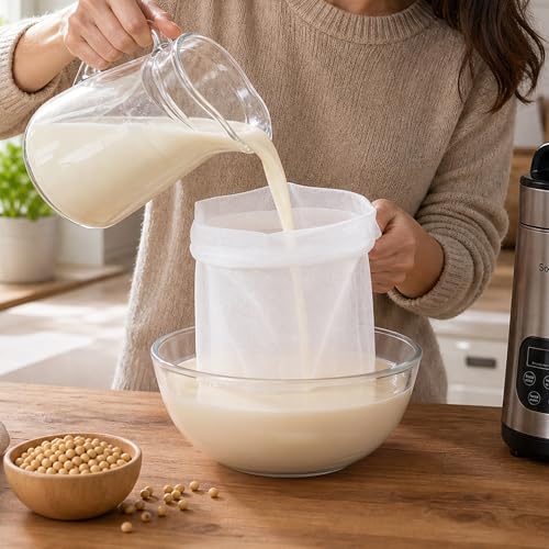 Reusable 200 Mesh Fine Strainer Bag, 3PCS Food Grade Drawstring Nylon Filter Bags for Nut Milk, Cold Brew Coffee, Juice, Yogurt and Cheese Making, Extra Fine Micron Mesh for Powder Straining - color: 3 Pcs