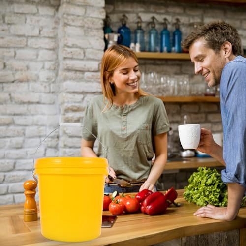 Zerodeko Food Grade Fermentation Bucket Airtight Lid for Home Brewing Yogurt Making and Pickling Versatile Craft Vessel Handle for