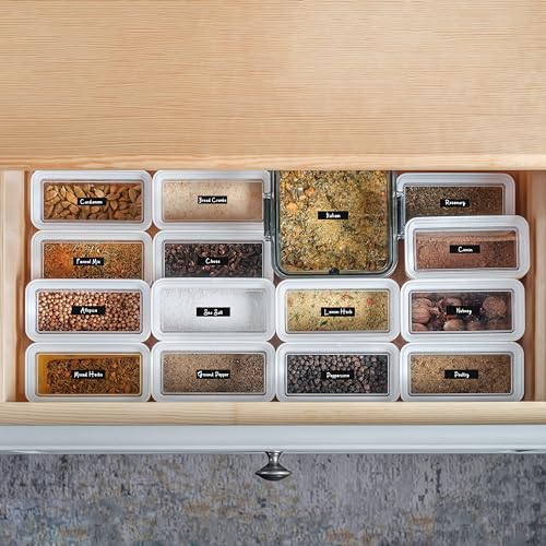 200 Chalkboard Labels for Containers, Removable Black Jar Labels Stickers with Chalk Marker, Reuseable Pantry Containers and Storage Bin Organization - style: Narrow Rectangle Roll - 200pcs