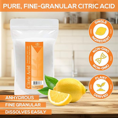 Citric Acid Powder 2 lbs. 100% Pure Food Grade, Kosher, Non-GMO, for Cooking, Baking, Cleaning, Bath Bomb and Soap Making.. - size: 2 Pound (Pack of 1)