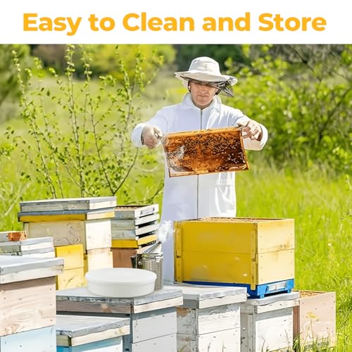 Upgraded Rapid Bee Top Feeder with Anti-Drowning Sponge Rings, Round Hive Top Feeders for 8-Frame and 10-Frame Bee Hives (1 Pack) - style: 1 Pack