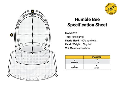 Humble Bee 221 Ultravent Beekeeping Veil with Fencing Hood