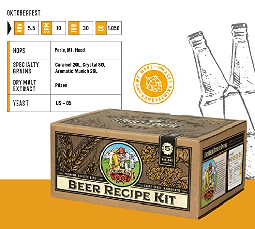 Craft a Brew - Beer Recipe Kit - Oktoberfest Ale - Home Brewing Ingredient Refill - Beer Making Supplies - Includes Hops, Yeast, Malts, Extracts - 5 Gallons - color: Oktoberfest Ale