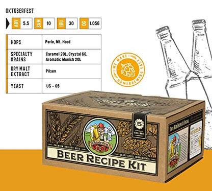 Craft a Brew - Beer Recipe Kit - Oktoberfest Ale - Home Brewing Ingredient Refill - Beer Making Supplies - Includes Hops, Yeast, Malts, Extracts - 5 Gallons - color: Oktoberfest Ale