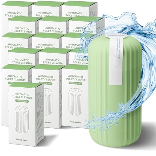 Fresh & Fresh Automatic Toilet Bowl Cleaners (Forest Green) - 16 Bottles(UPTO 2500 FLUSHES/Bottle), Commercial and Residential Toilet Cleaner 3-4 MONTH Lasting Toilet Bowl Cleaner Bottle - color: Bottle (Forest Green), size: 16