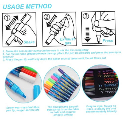 5Pcs Queen Bee Marker Flashing Erasable Multipurpose Queen Bee Marking Pen for Home School Garden Farm Marking Kit Pen