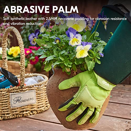 Vgo... Gardening Gloves Ladies,Safety Work Gloves,Long Sleeves Gauntlet,Puncture Proof,Touchscreen(Size S,Light green,SL7477) - color: 1 Pair - Spring Green, size: Women's Small