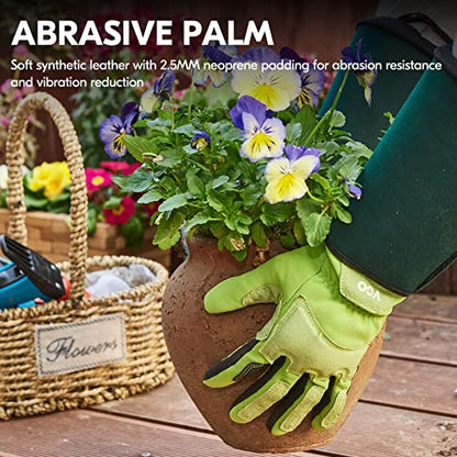 Vgo... Gardening Gloves Ladies,Safety Work Gloves,Long Sleeves Gauntlet,Puncture Proof,Touchscreen(Size S,Light green,SL7477) - color: 1 Pair - Spring Green, size: Women's Small