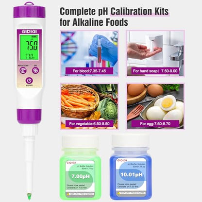 pH Meter for Water and Food pH Meter, for Hydroponic,TDS Water Tester for Drinking Water,Digital pH Meter with Backlit & ATC for Hydroponic Nutrient,Pool,Aquarium,Tap Water,Home Use