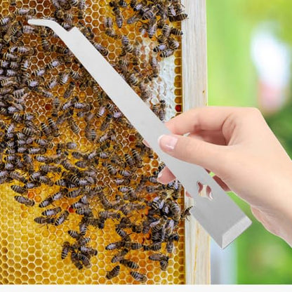 VANZACK Professional Beekeeping Tools Set Silver Steel Hive Scraper Beehive Box