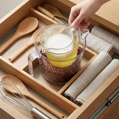Measuring Cup Set, HIA 3PCS Plastic Liquid Measuring Cups for Prepping, Baking and Cooking, Dishwasher Safe (4, 1.5 and 3/4 Cup)