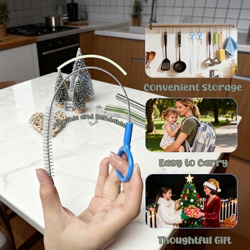 Extra Long Straw Cleaner Brush with Durable Nylon Bristles | Perfect for Reusable Straws, Baby Bottles, Tumblers, Sippy Cups & Narrow Tubes