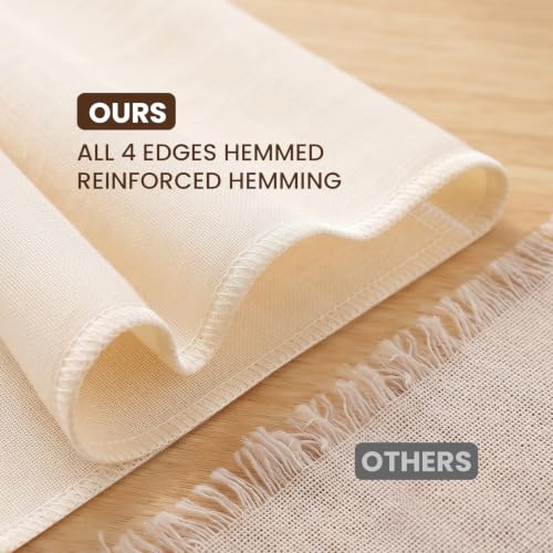 8Pcs Unbleached Cheese Cloths 20x20 Inch, Grade 100 Hemmed Cheesecloth, Reusable Cheese Cloth Bag for Straining, Muslin Fabric Strainer for Baking, Yogurt, Cheese Making and Crafts