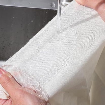 Veemoon 8 Pcs Reusable Cheese Cloths for Kitchen Straining and Filtration, Beige Gauze Material with Excellent Filtration, for Baking Mat for Pastries and Tofu Draining