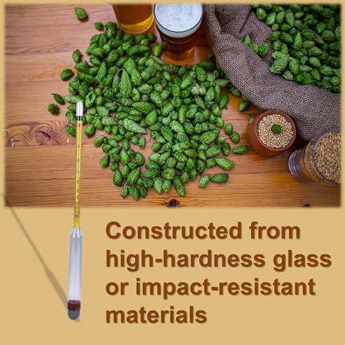 3Pcs Hydrometer Alcohol 0-200 Proof Tralle - Accurate, Easy-to-Use Alcohol Tester for Moonshine Distilling, Home Brewing & Liquor | Alcoholmeter for All Skill Levels