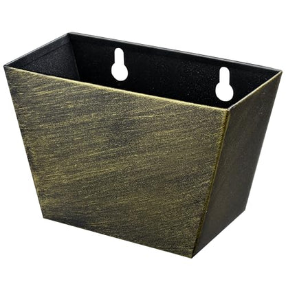 Rustic Bronze Stainless Steel Bottle Cap Bucket Wall Mounted 5" | Aged Brass, Two Tone Hand Painted, Rustproof, Mountable for Outdoor Entertainment Area - color: Antique Bronze