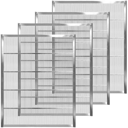 4 Pack 10 Frame Queen Excluder, Langstroth Standard Galvanized Metal Queen Excluder for Beehive Brood and Honey Separate Management - size: 10-Frame 4Pack