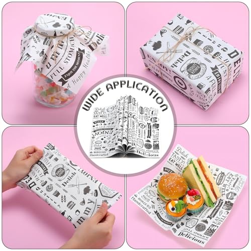 600 Pcs 12 x 12 Inch Deli Wax Paper Sheets Grease Resistant Tray Basket Liners Newsprint Paper Water and Grease Proof Sandwich Wrapping Square Hot Dog Wrappers for Food Baking (White) - color: White