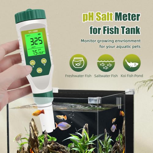 PH Meter & TDS Meter 5 in 1 Water Tester pH/TDS/EC/Salt/Temp Meter,PH Meter for Water with LCD Backlit,pH Tester Digital for Drinking Water. - size: 5-1