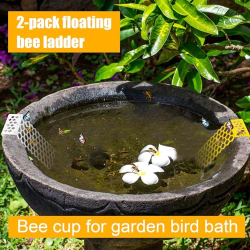PEUTIER 2pcs Floating Bee Ladder, Plastic Floating Bee Island for Drinking Beehive Shaped Bee Watering Station Butterfly Bee Waterer for Beekeeping Feeding Equipment Bee Bath