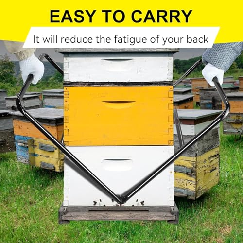 Beekeeping Hive Mover for 10 Frame Bee Hives Boxes, Hive Carrier Suitable for Deep/Medium Shallow Superbox, Bee Hives Boxes Starter Kit Beekeeping