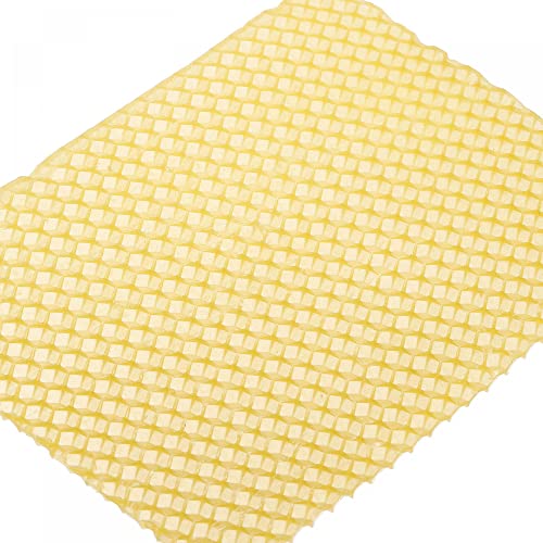 uxcell Beeswax Foundation Sheets Beekeeping Supplies Waxed Coated Nest Foundation for Making Candles 10Pcs