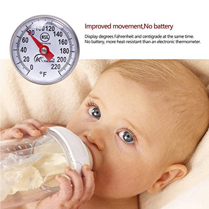 KT THERMO Instant Read 1-Inch Dial Thermometer(2-Pack),Best for The Coffee Drinks,Chocolate Milk Foam - size: 2-PACK