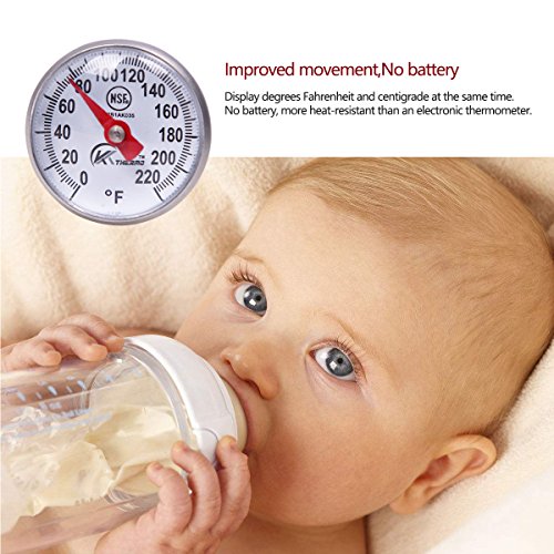 KT THERMO Instant Read 1-Inch Dial Thermometer(4-Pack),Best for The Coffee Drinks,Chocolate Milk Foam - size: 4-PACK