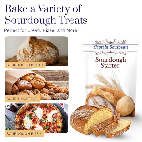 Mature Sourdough Starter Culture – 100+ Years Old Dehydrated Sourdough Starter Kit for Delicious Homemade Sourdough Bread – All-Natural and Healthy - Beginner Friendly, Fast reactivation and Expert Support
