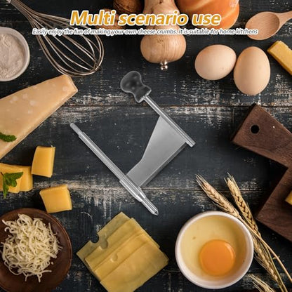 VOSAREA Cheese Curler Wheel Manual Stainless Steel Cheese Shaver with Adjustable Blade - Handheld Grater Slicer for Home Kitchens Restaurants Cafes and Dessert Shops - color: Black