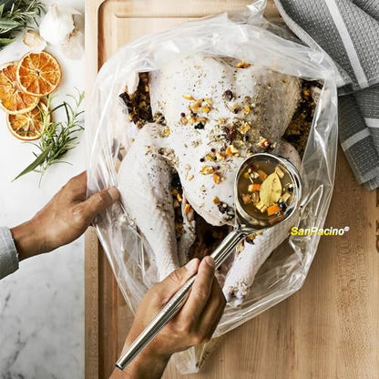 Brine Bag,12 Pack 4Mil 20"x30",Turkey Brine Bag with 50lb Wet Load Capacity,Brining Bags for Turkey Food Grade BPA Free,5 Gallon Bucket Liner Extra Heavy Duty Leak Proof